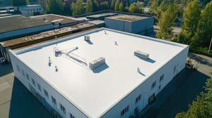 white flat roof - Commercial Roofers West Chester, PA