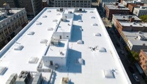 white commercial roof - Roof Inspection West Chester, PA